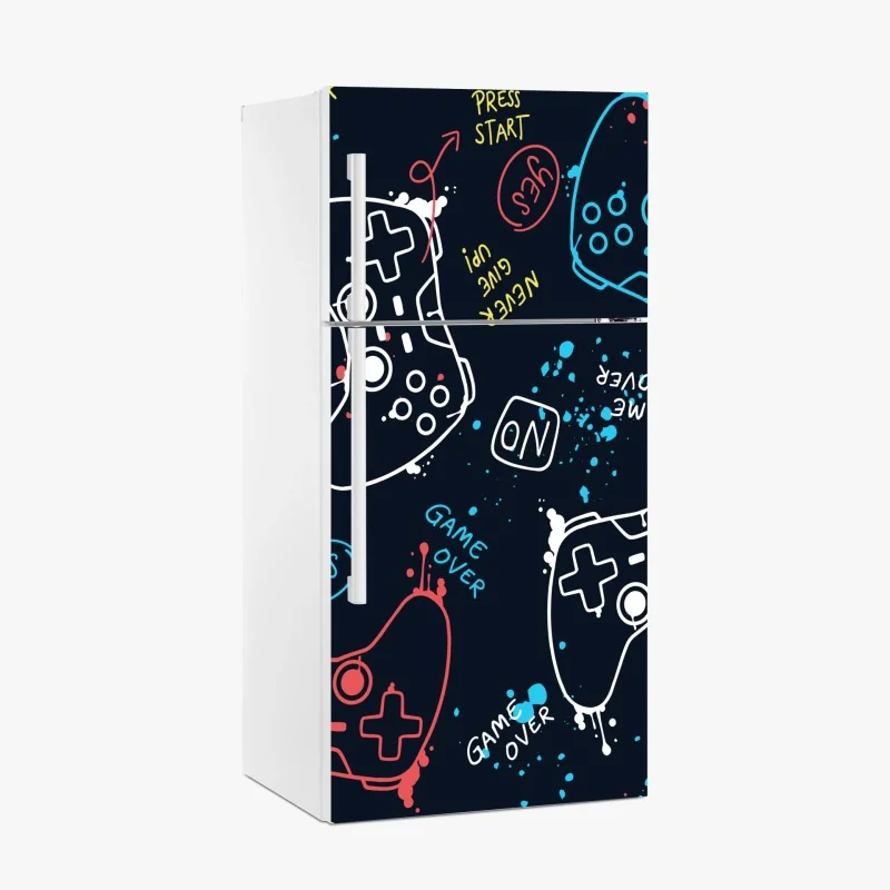 Kühlschrankaufkleber buntes gamepad-muster