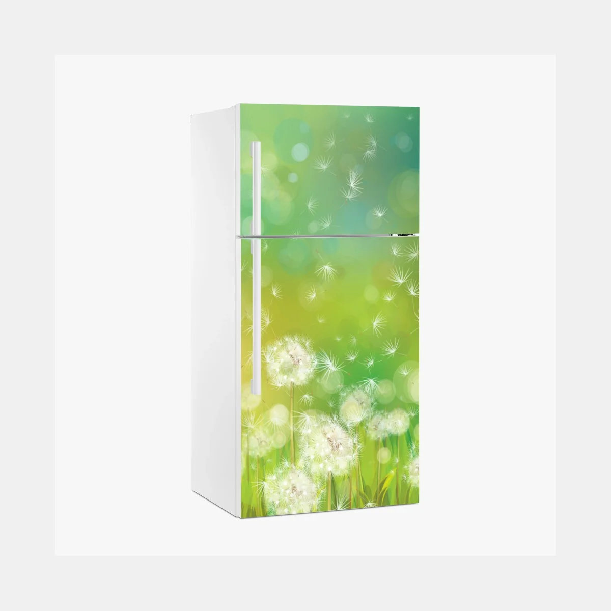 Kühlschrankaufkleber frühlingswiese mit löwenzahn – Wallnifity® Kühlschrankaufkleber frühlingswiese mit löwenzahn – Wallnifity®