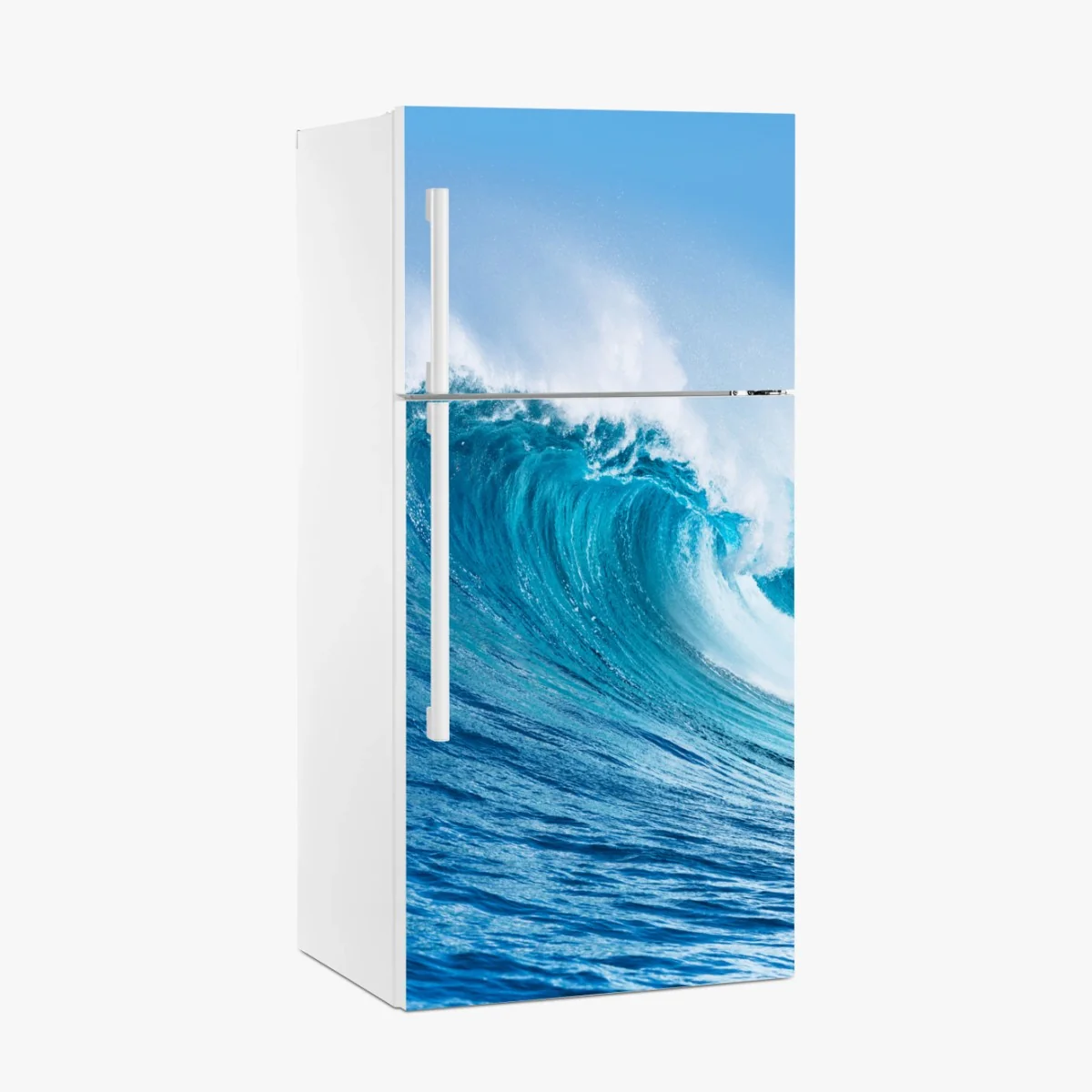 Kühlschrankaufkleber majestätische türkisfarbene ozeanwelle – Wallnifity® Kühlschrankaufkleber majestätische türkisfarbene ozeanwelle – Wallnifity®