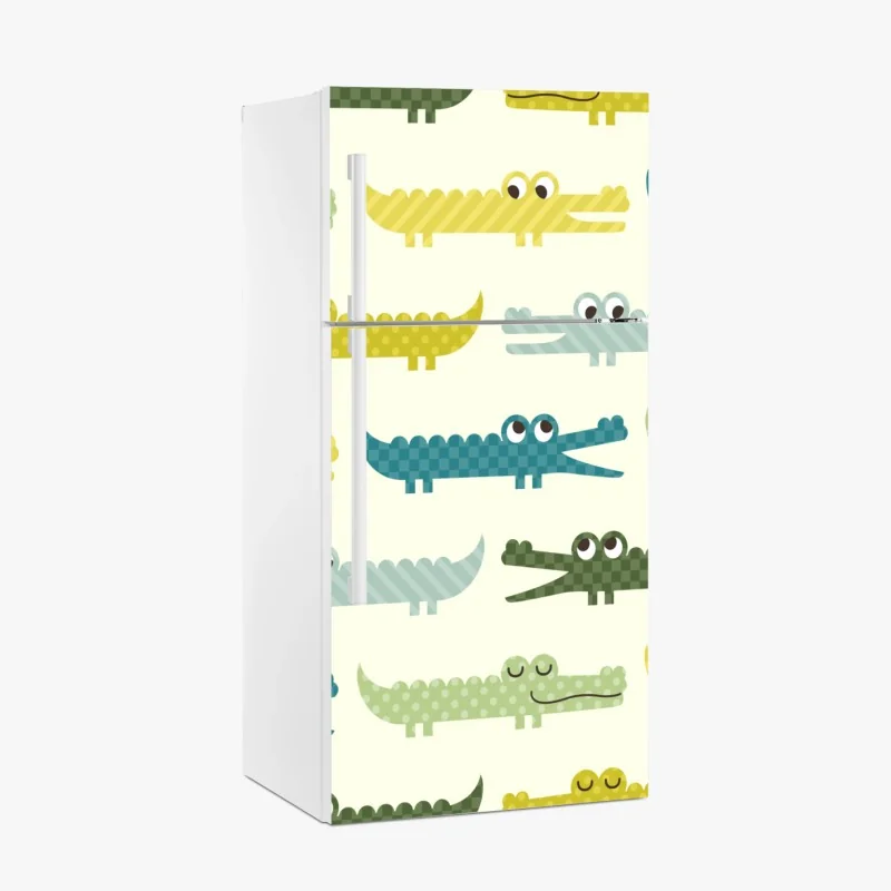 Kühlschrankaufkleber aquarell tropische blätter muster – Wallnifity®