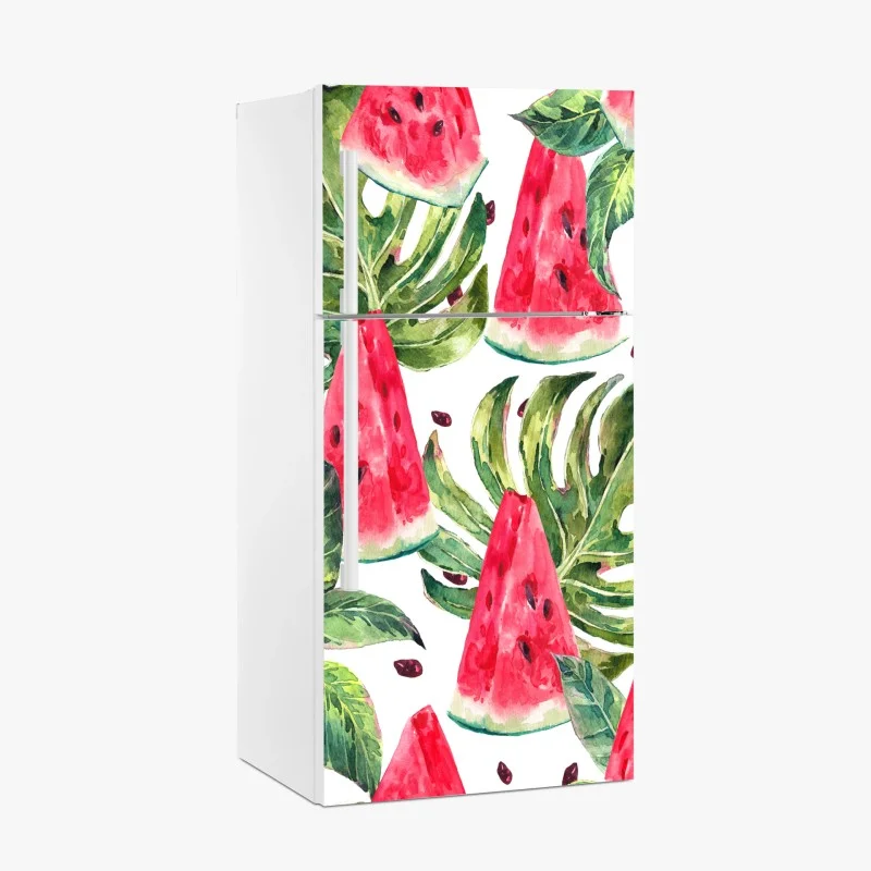 Kühlschrankaufkleber rosa aquarellkreise mit goldenen akzenten – Wallnifity®