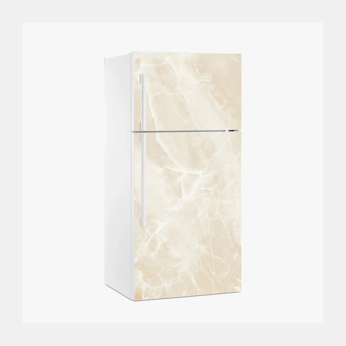 Kühlschrankaufkleber beige marmorstruktur mit weißen adern – Wallnifity®