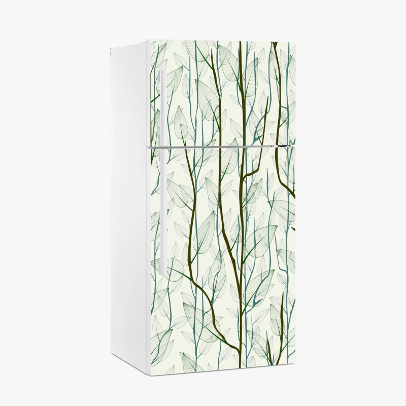 Kühlschrankaufkleber mutige geometrische komposition in blau und orange – Wallnifity®