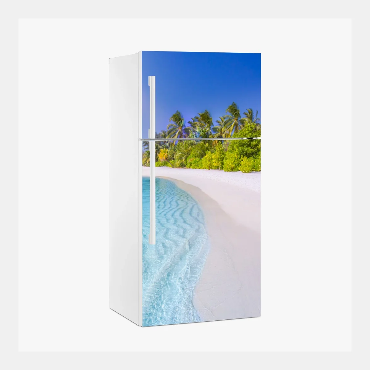 Kühlschrankaufkleber tropischer türkisstrand – Wallnifity® Kühlschrankaufkleber tropischer türkisstrand – Wallnifity®