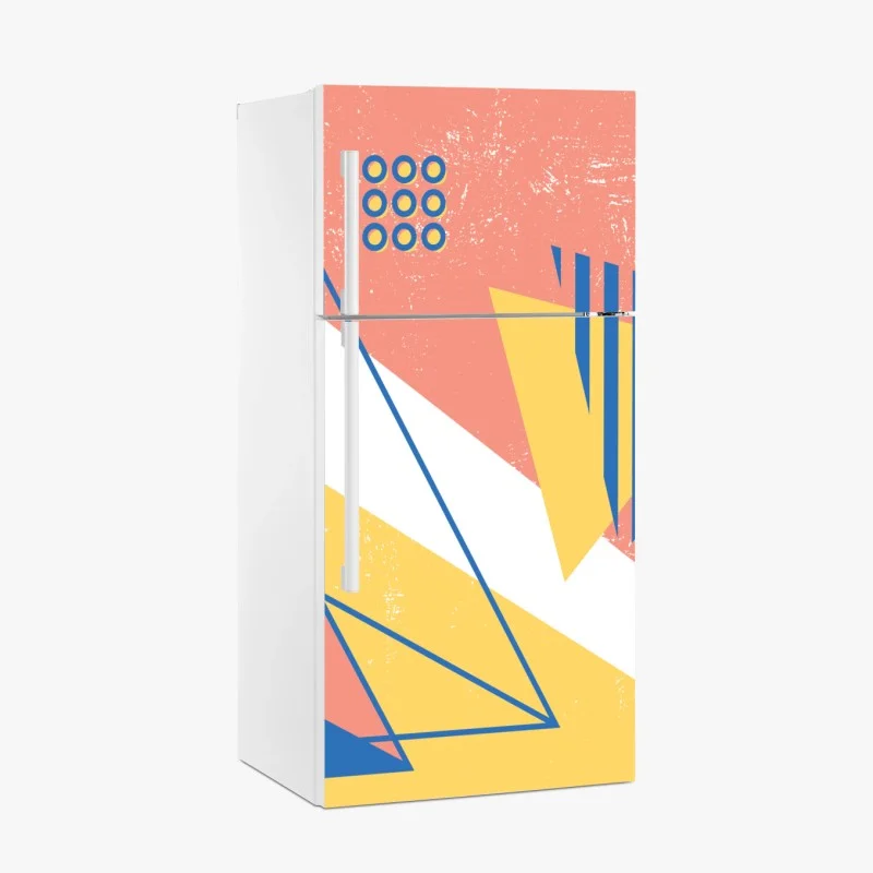 Kühlschrankaufkleber pastellfarbene geometrische komposition