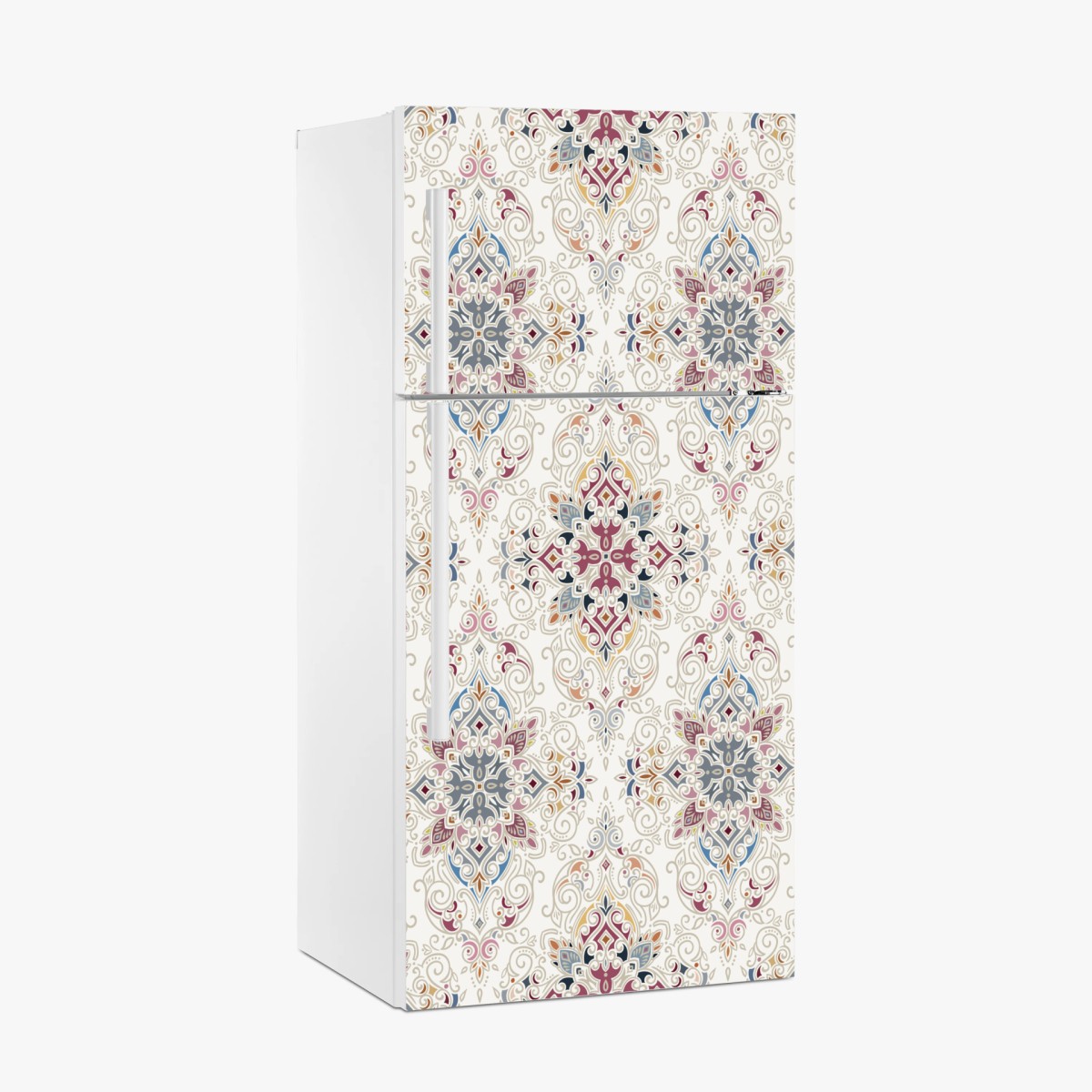 Kühlschrankaufkleber ornamentales vintage-damastmuster – Wallnifity® Kühlschrankaufkleber ornamentales vintage-damastmuster – Wallnifity®