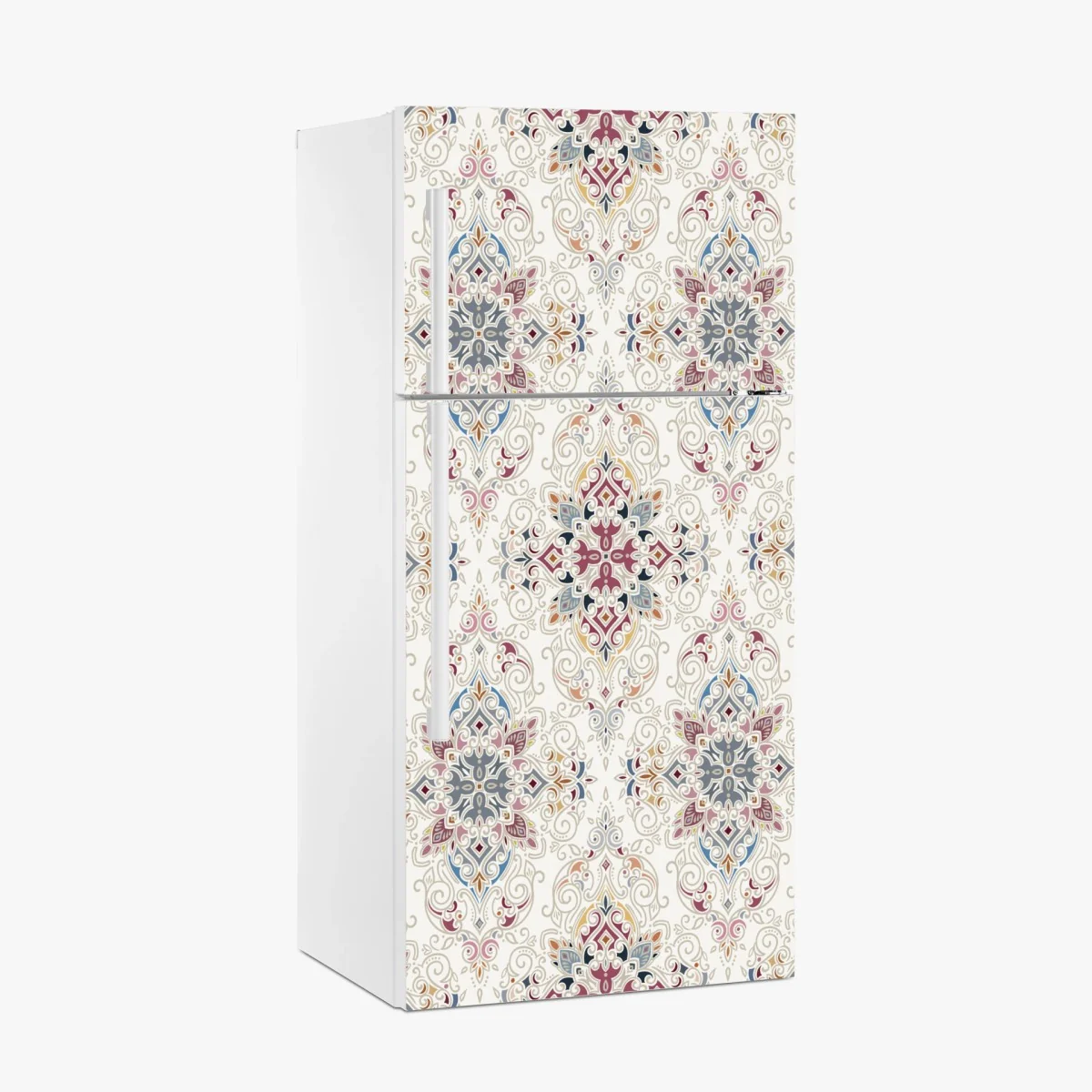Kühlschrankaufkleber ornamentales vintage-damastmuster – Wallnifity® Kühlschrankaufkleber ornamentales vintage-damastmuster – Wallnifity®