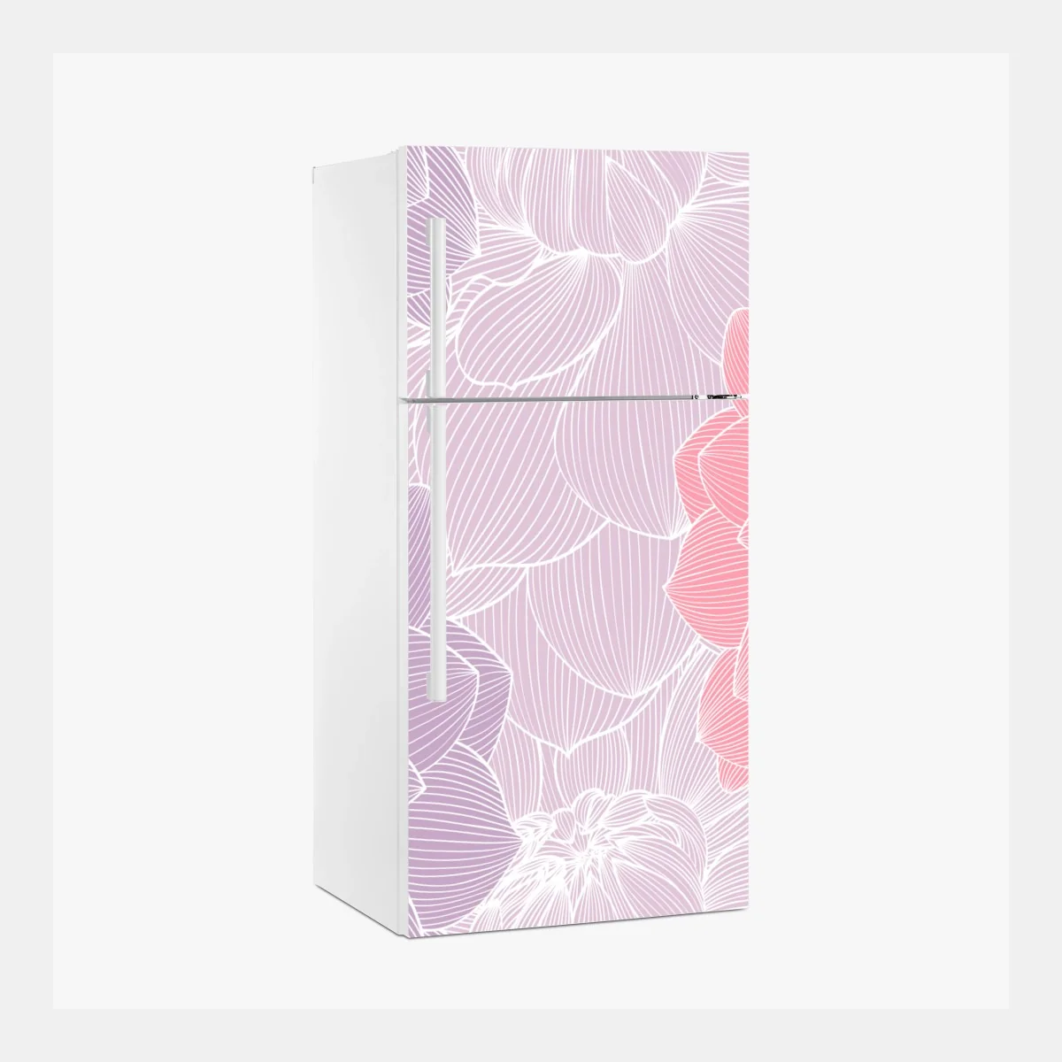 Kühlschrankaufkleber zartes pastell blumenmuster – Wallnifity® Kühlschrankaufkleber zartes pastell blumenmuster – Wallnifity®