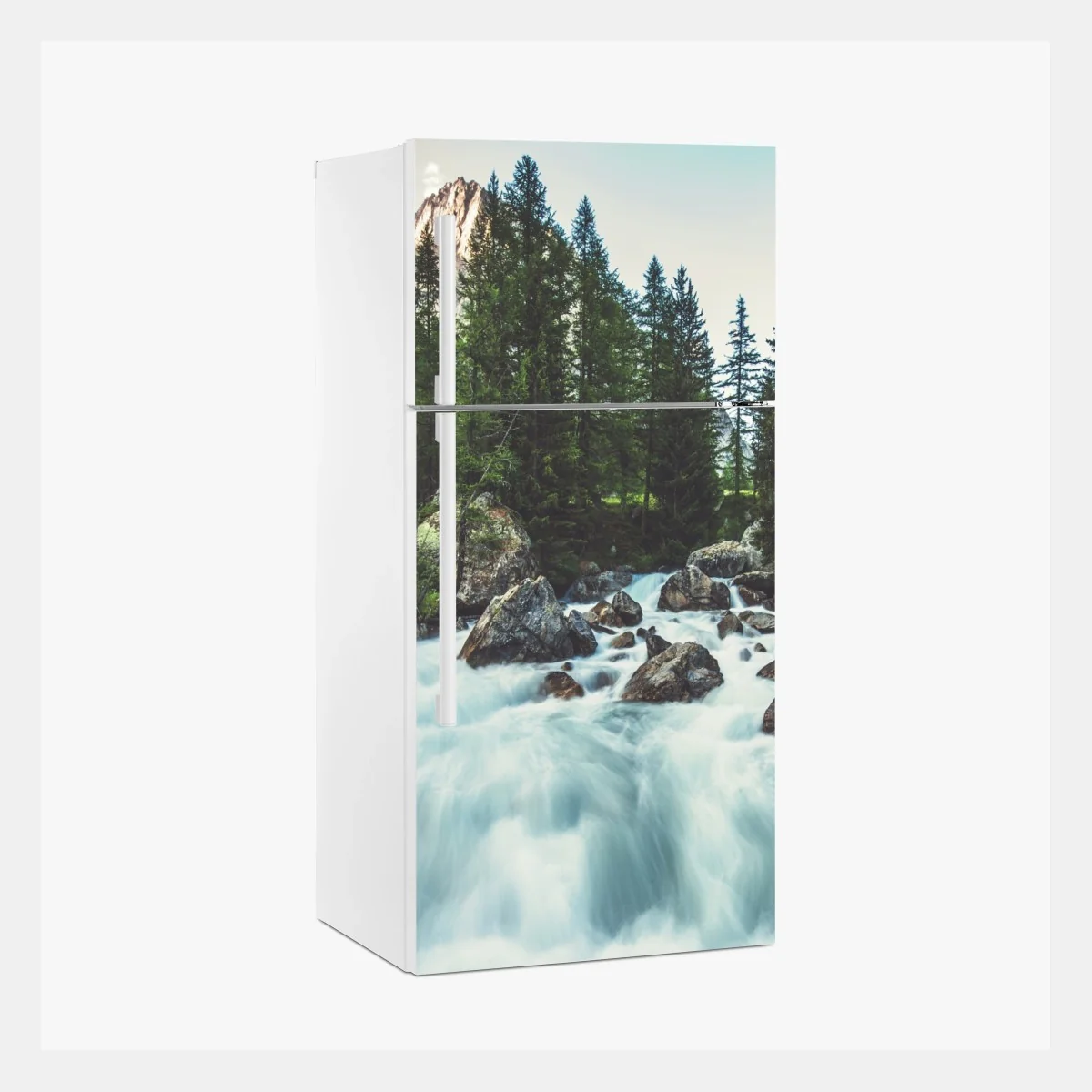 Kühlschrankaufkleber malerischer alpiner fluss im Ferret Valley – Wallnifity® Kühlschrankaufkleber malerischer alpiner fluss im Ferret Valley – Wallnifity®