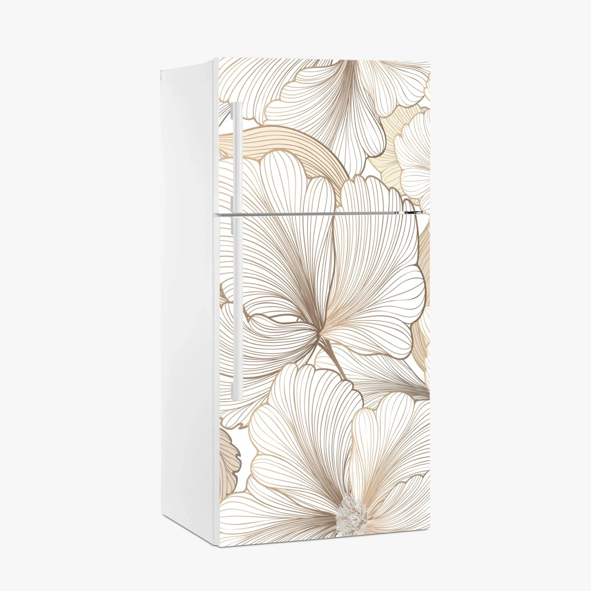Kühlschrankaufkleber zarte beige blumenillustration – Wallnifity® Kühlschrankaufkleber zarte beige blumenillustration – Wallnifity®