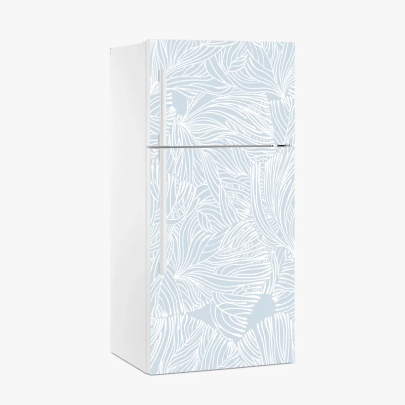 Kühlschrankaufkleber beiges blattmuster im botanischen stil – Wallnifity®