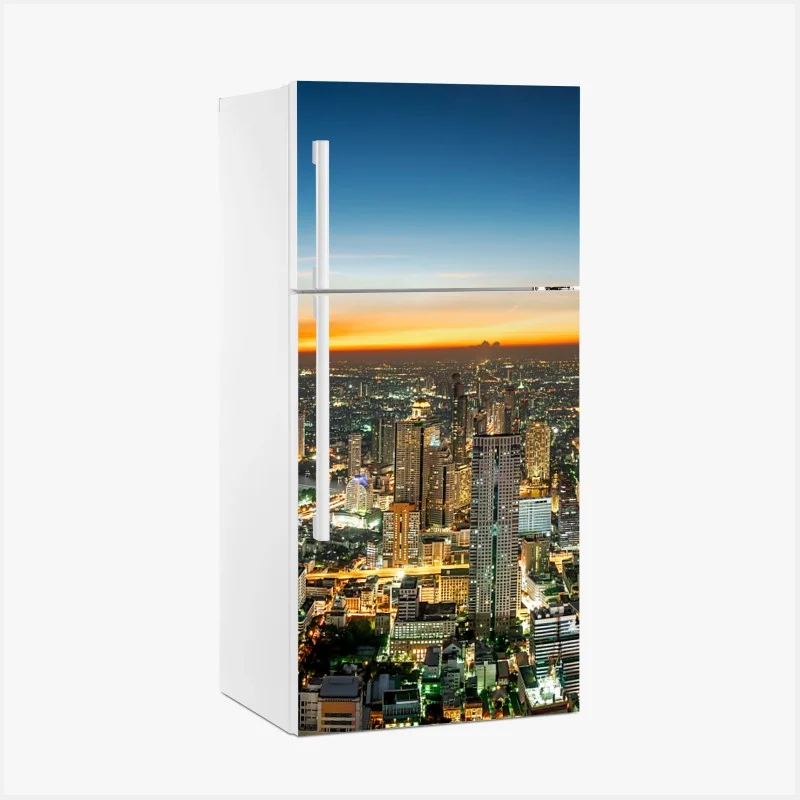 Kühlschrankaufkleber panorama von Bangkok bei dämmerung