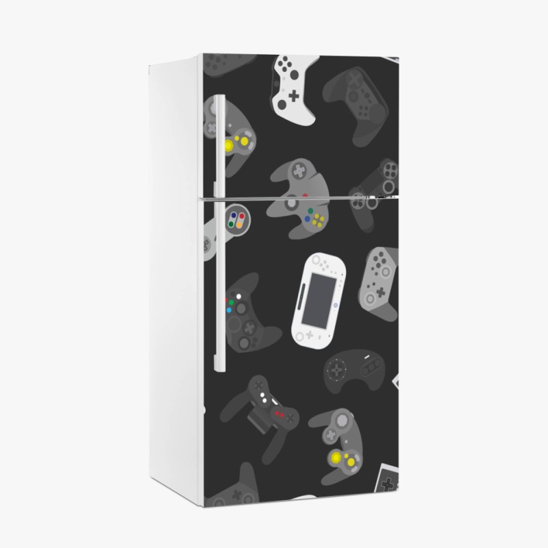 Kühlschrankaufkleber winterlicher see mit spiegelung im verschneiten wald – Wallnifity®