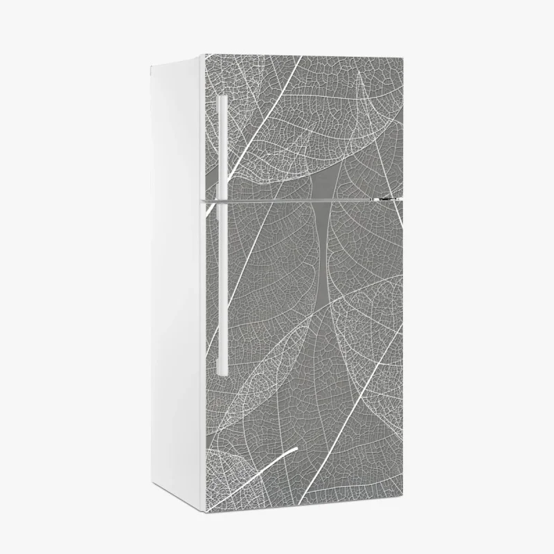 Kühlschrankaufkleber feines blattadern-muster in grautönen