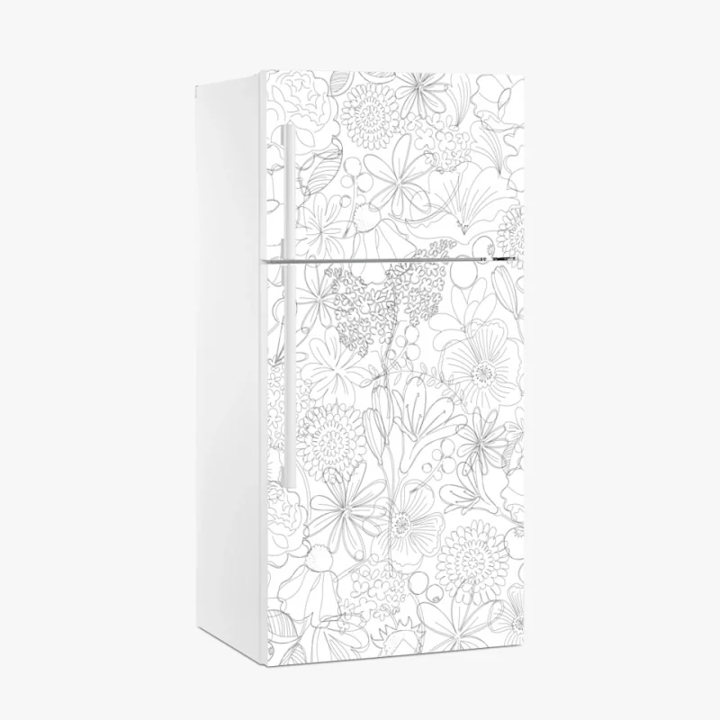 Kühlschrankaufkleber straße zur beleuchteten stadtsilhouette bei nacht – Wallnifity®