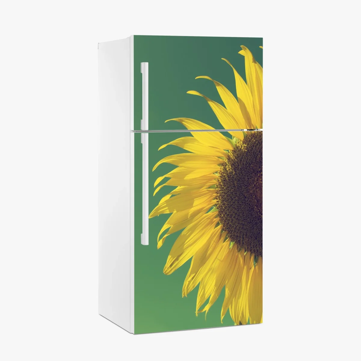 Kühlschrankaufkleber strahlende sonnenblume vor vintage-himmel – Wallnifity® Kühlschrankaufkleber strahlende sonnenblume vor vintage-himmel – Wallnifity®