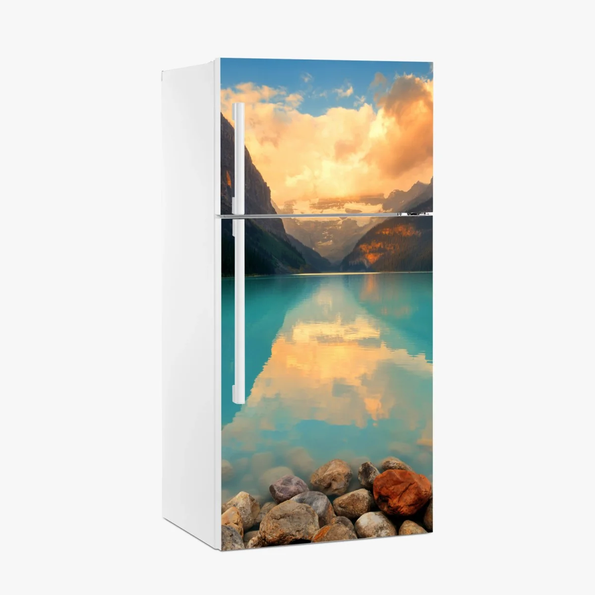 Kühlschrankaufkleber sonnenaufgang über Lake Louise, Banff – Wallnifity®