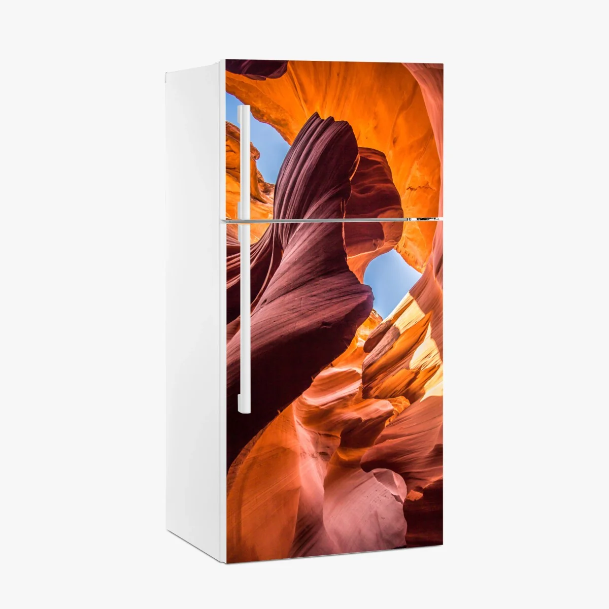 Kühlschrankaufkleber sonnenbeschienene schlucht mit sandsteinformationen – Wallnifity®