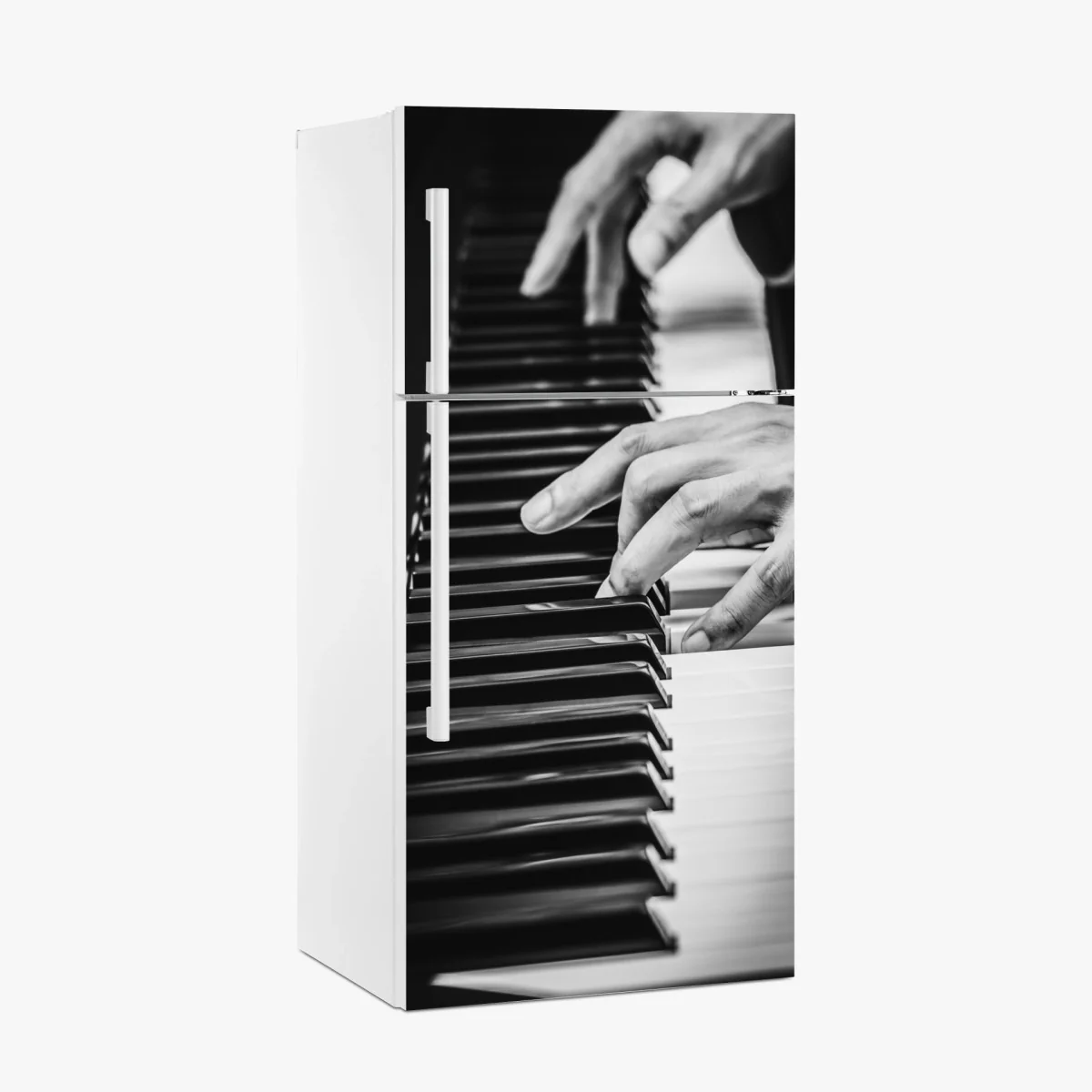 Kühlschrankaufkleber hände am klavier in bewegung – Wallnifity® Kühlschrankaufkleber hände am klavier in bewegung – Wallnifity®