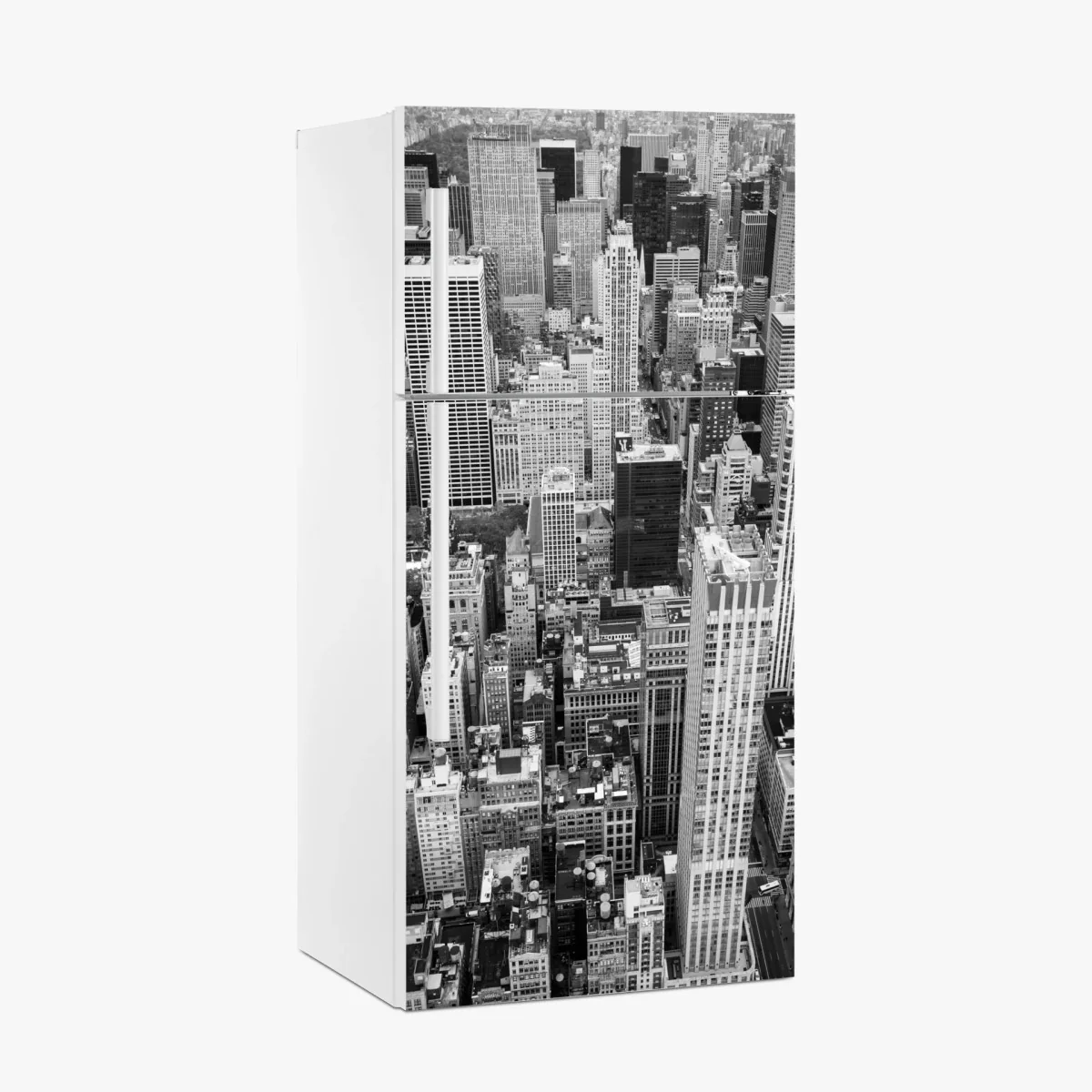 Kühlschrankaufkleber schwarzweiße stadtsilhouette – Wallnifity®