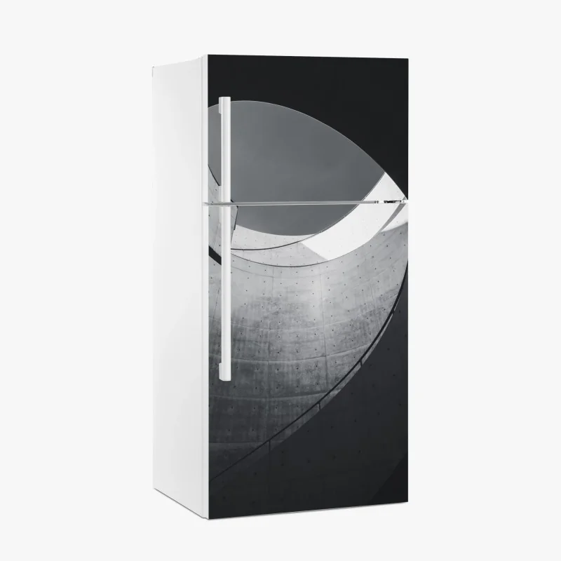 Kühlschrankaufkleber geschwungene beton-spiraltreppe