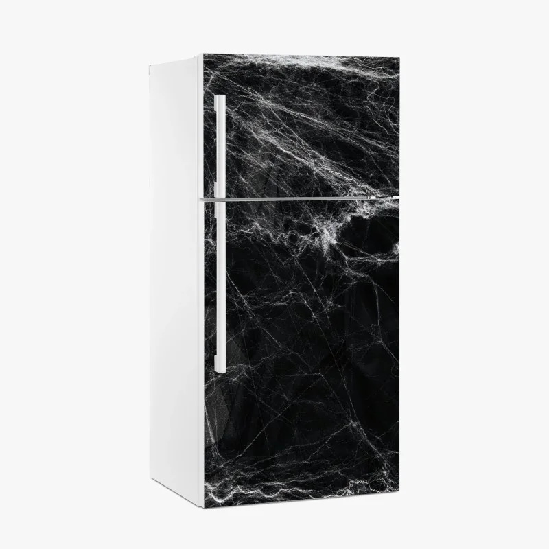 Kühlschrankaufkleber zartes blaues blumenlinienmuster – Wallnifity®