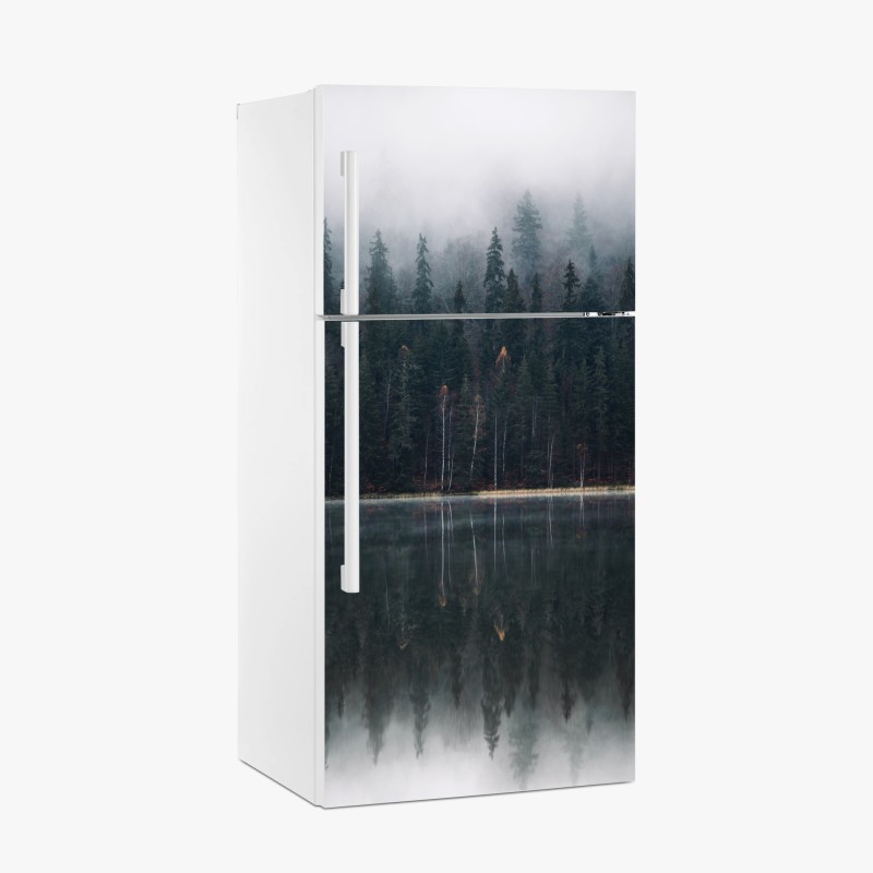 Kühlschrankaufkleber schwarzer marmor mit weißen adern – Wallnifity®