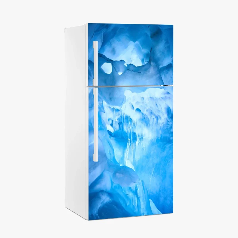 Kühlschrankaufkleber blaue ozeanwellen illustration – Wallnifity®