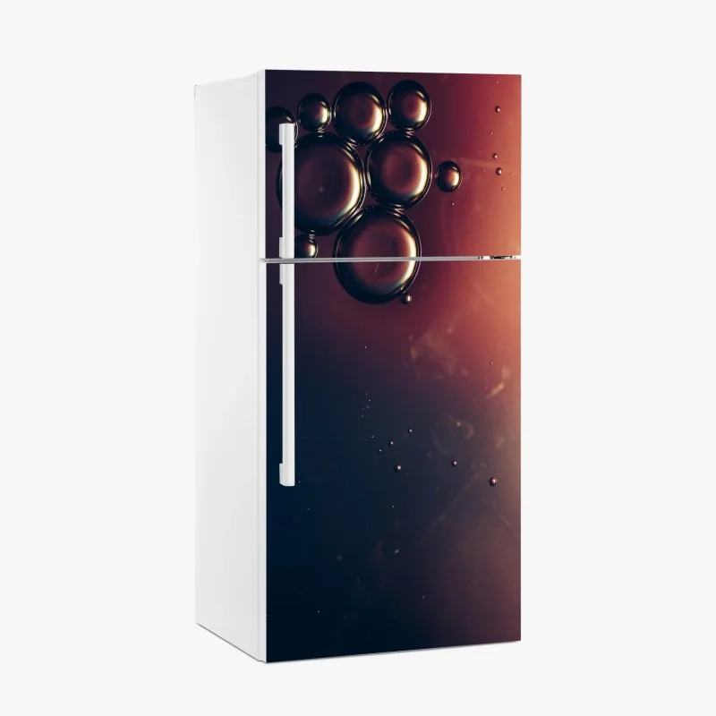 Kühlschrankaufkleber Eiffelturm mit rotem vintage-auto – Wallnifity®