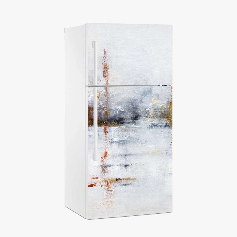 Kühlschrankaufkleber dunkler marmor mit goldenen und cremefarbenen adern – Wallnifity®