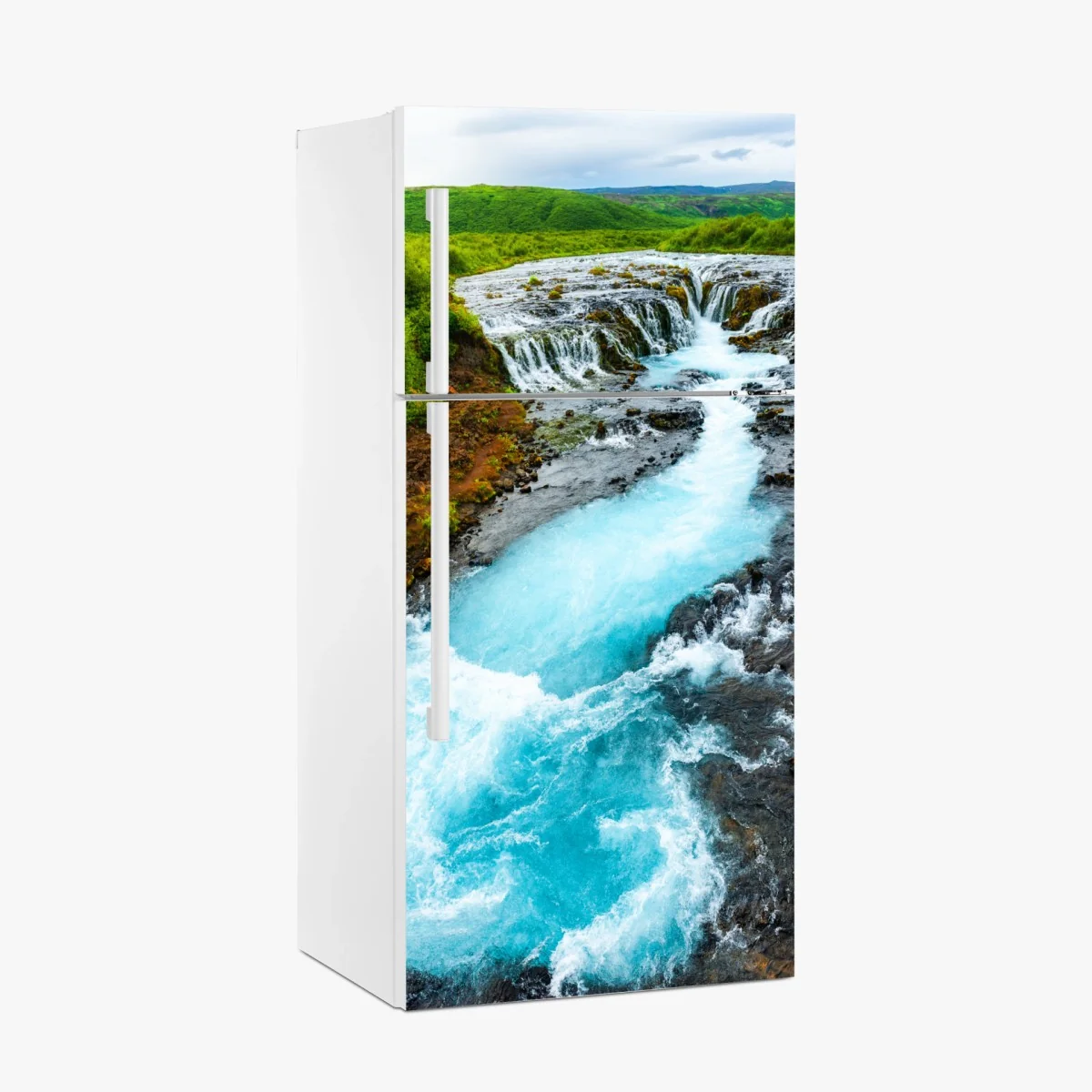 Kühlschrankaufkleber wasserfall Bruarfoss, Island – Wallnifity® Kühlschrankaufkleber wasserfall Bruarfoss, Island – Wallnifity®