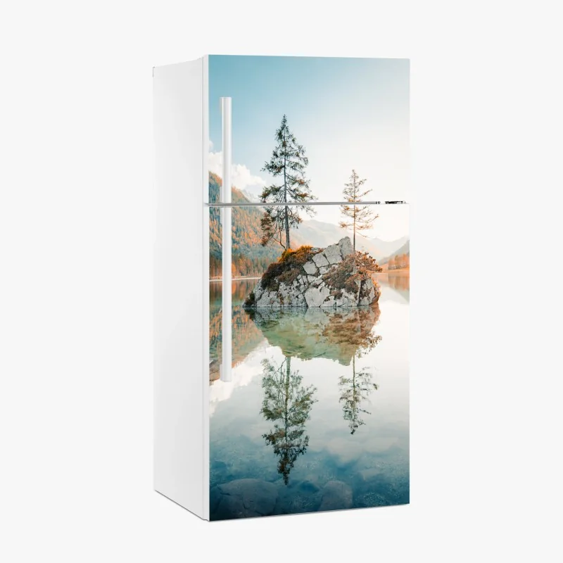 Kühlschrankaufkleber kräftiges geometrisches retro-muster – Wallnifity®