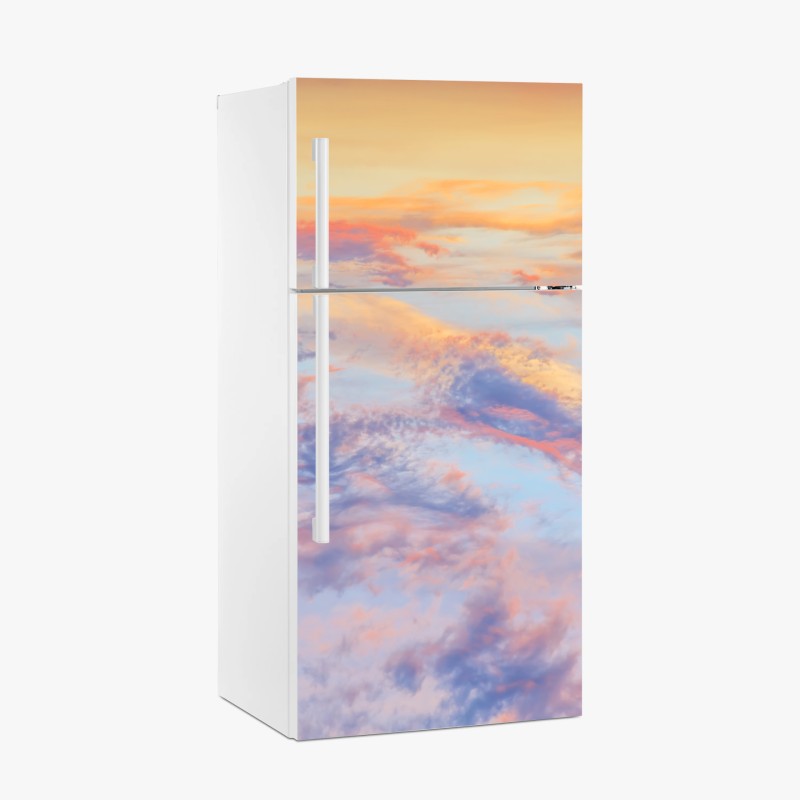 Kühlschrankaufkleber sanfter pastellhimmel bei sonnenaufgang