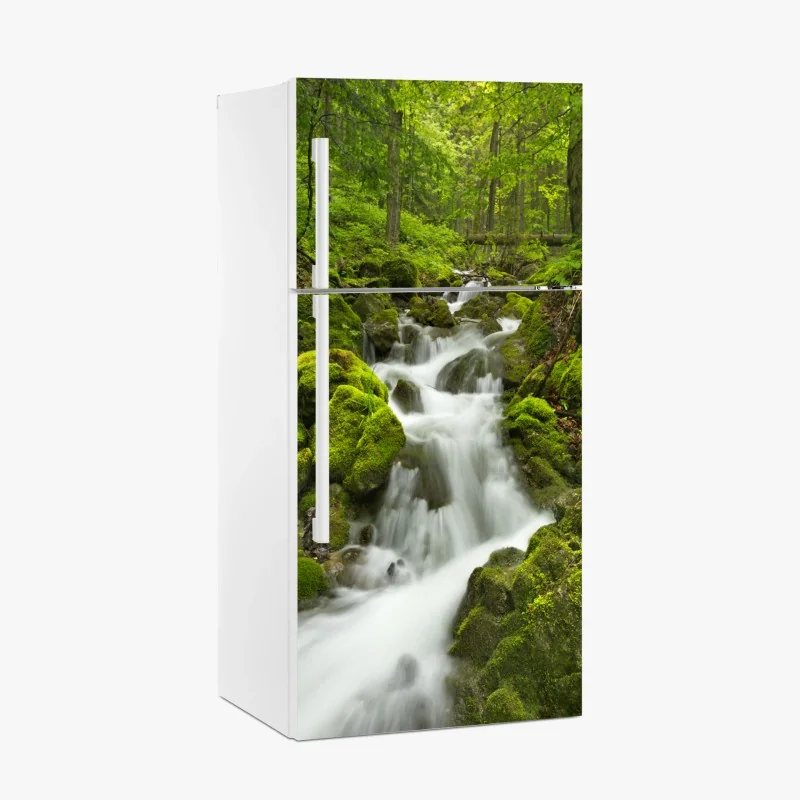 Kühlschrankaufkleber schwarzer marmor mit weißen adern – Wallnifity®