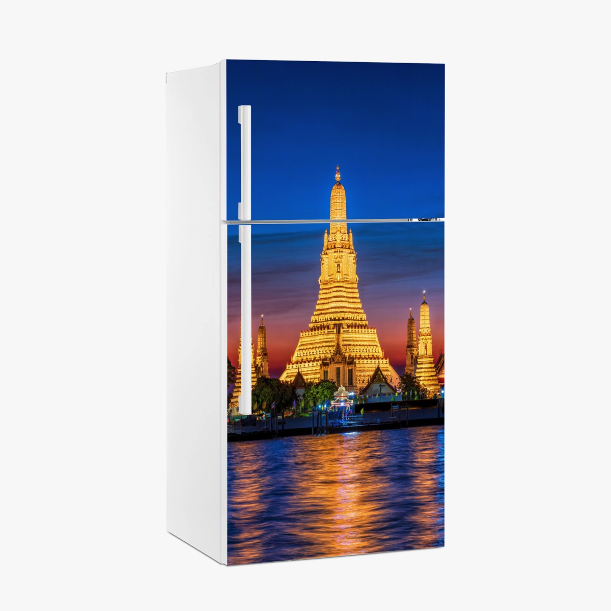 Kühlschrankaufkleber goldenes Wat Arun in der dämmerung – Wallnifity®