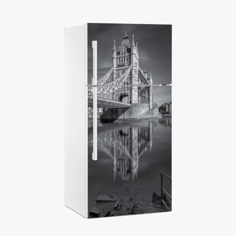 Kühlschrankaufkleber elegante calla-lilien in monochrom – Wallnifity®