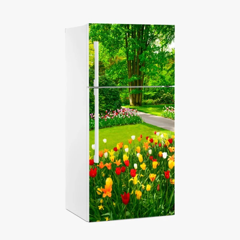 Kühlschrankaufkleber lebendiger tulpengarten in Keukenhof