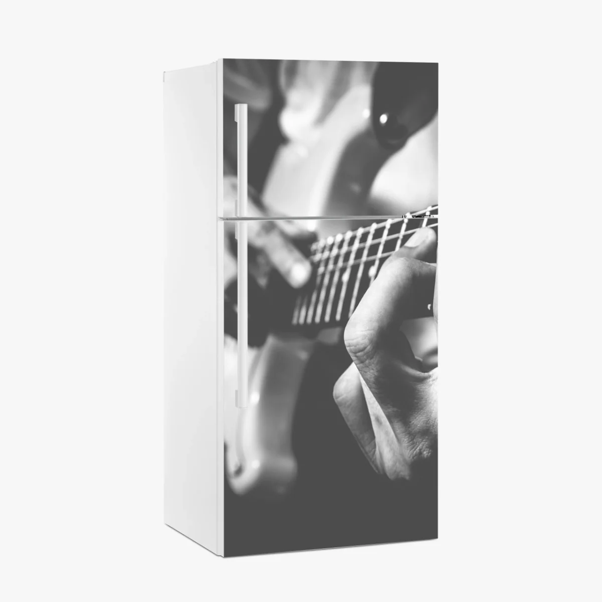 Kühlschrankaufkleber monochrome gitarre nahaufnahme – Wallnifity® Kühlschrankaufkleber monochrome gitarre nahaufnahme – Wallnifity®