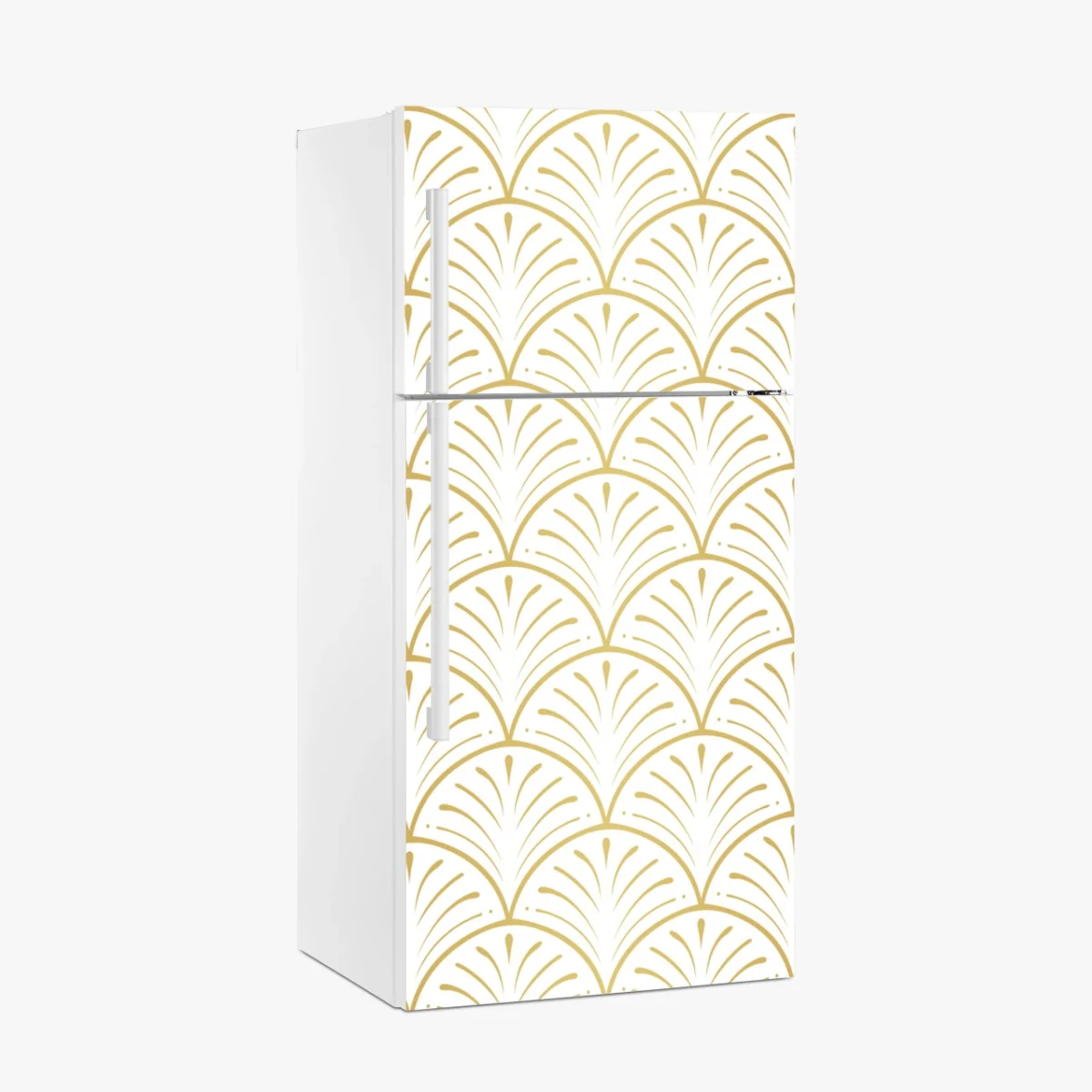 Kühlschrankaufkleber goldenes art deco fächermuster – Wallnifity® Kühlschrankaufkleber goldenes art deco fächermuster – Wallnifity®