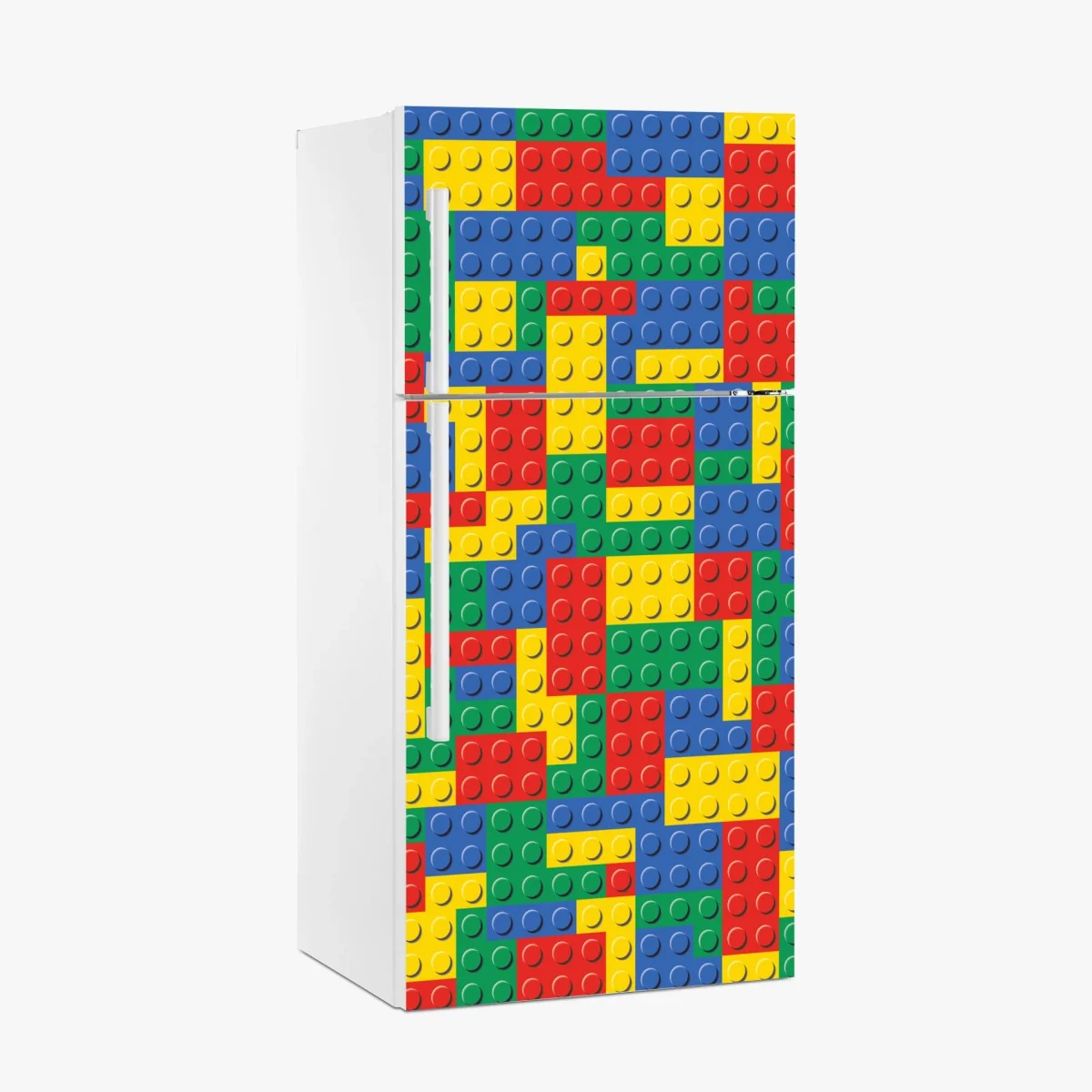 Kühlschrankaufkleber buntes bausteinmuster – Wallnifity® Kühlschrankaufkleber buntes bausteinmuster – Wallnifity®
