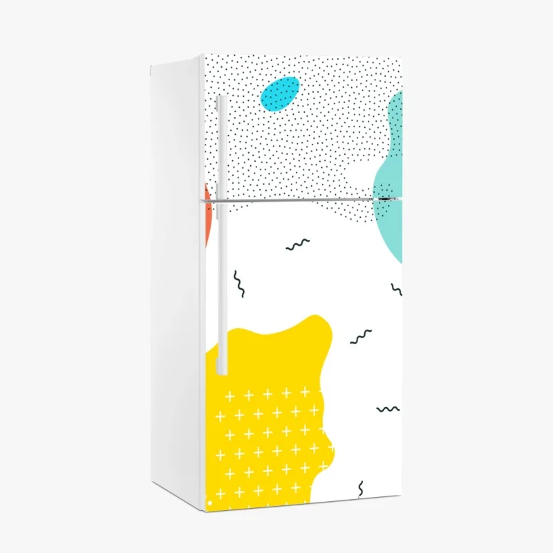 Kühlschrankaufkleber frische pizza mit basilikum und cherrytomaten – Wallnifity®