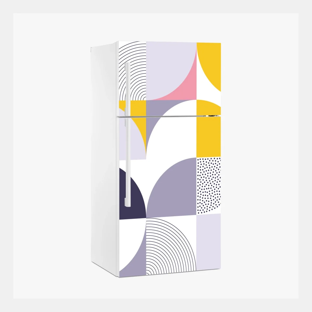 Kühlschrankaufkleber pastellfarbenes geometrisches muster mit halbkreisen – Wallnifity® Kühlschrankaufkleber pastellfarbenes geometrisches muster mit halbkreisen – Wallnifity®
