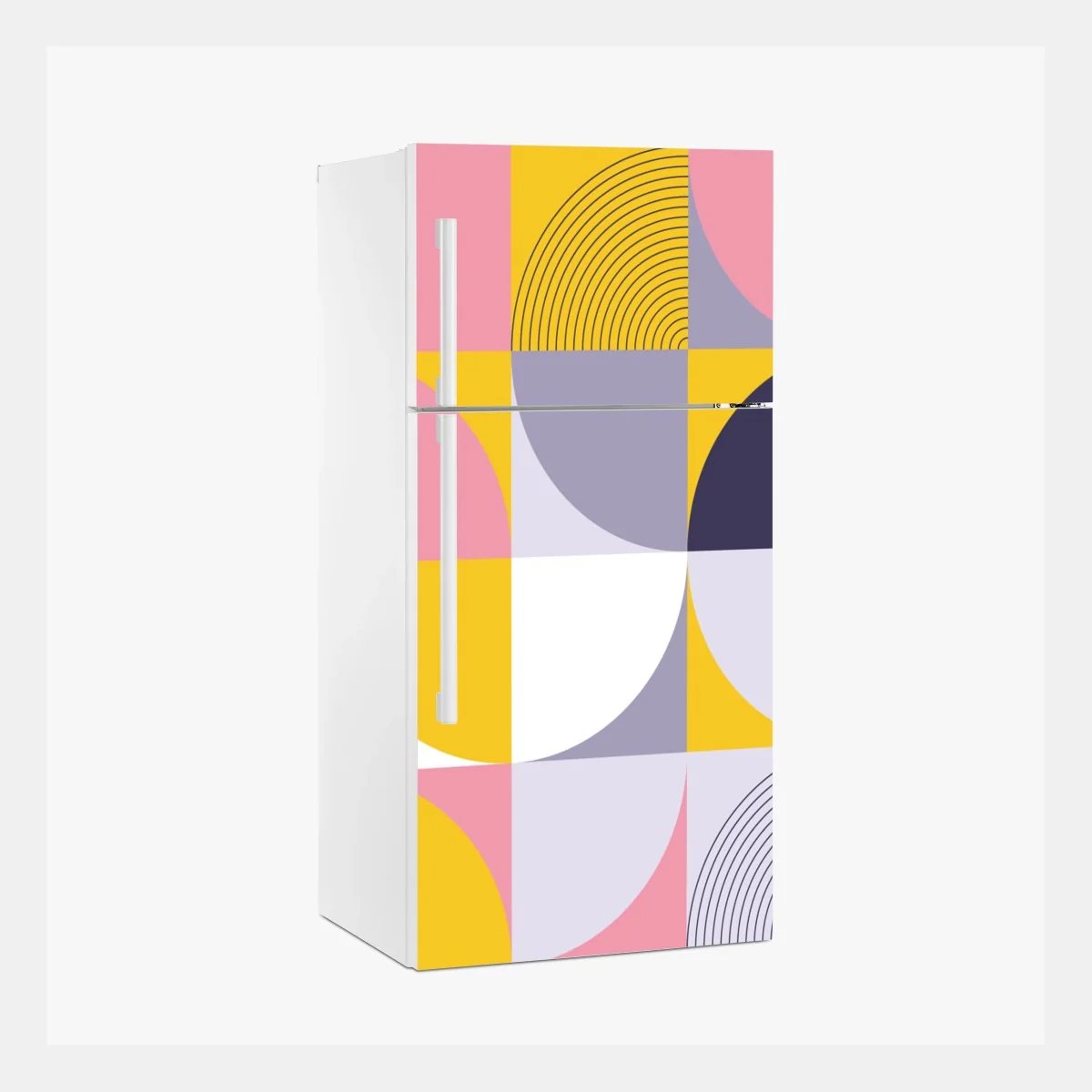 Kühlschrankaufkleber pastell geometrisches muster – Wallnifity® Kühlschrankaufkleber pastell geometrisches muster – Wallnifity®