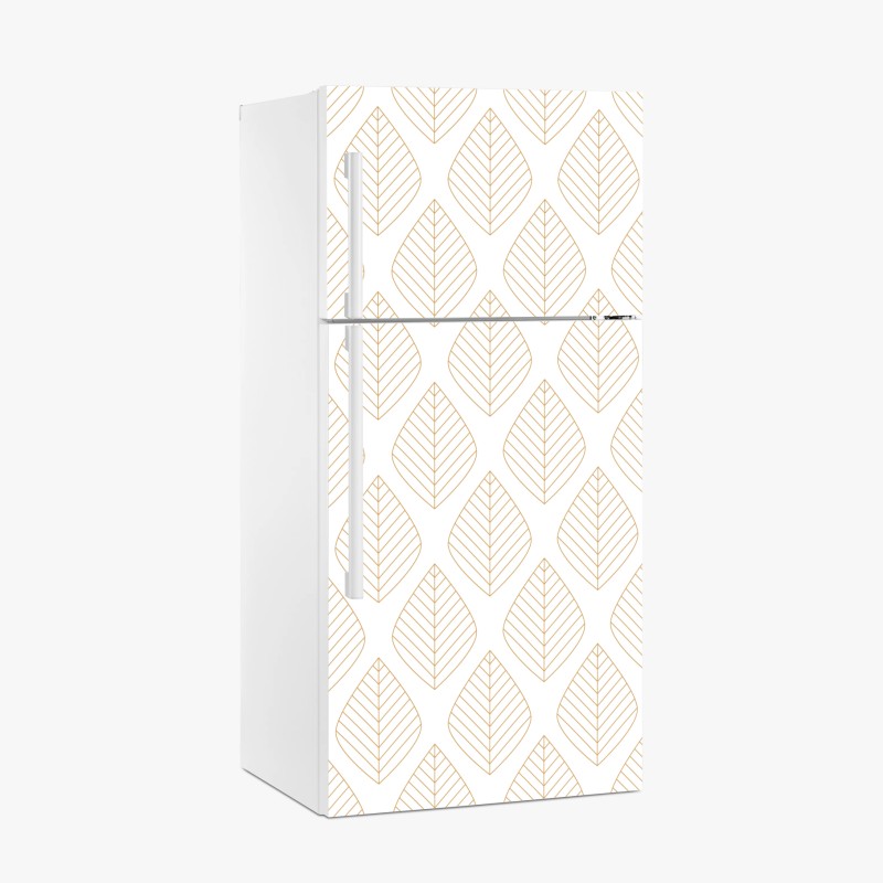 Kühlschrankaufkleber elegantes goldenes geometrisches blattmuster
