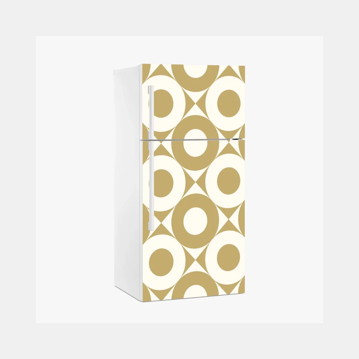 Kühlschrankaufkleber goldenes geometrisches kreismuster – Wallnifity®