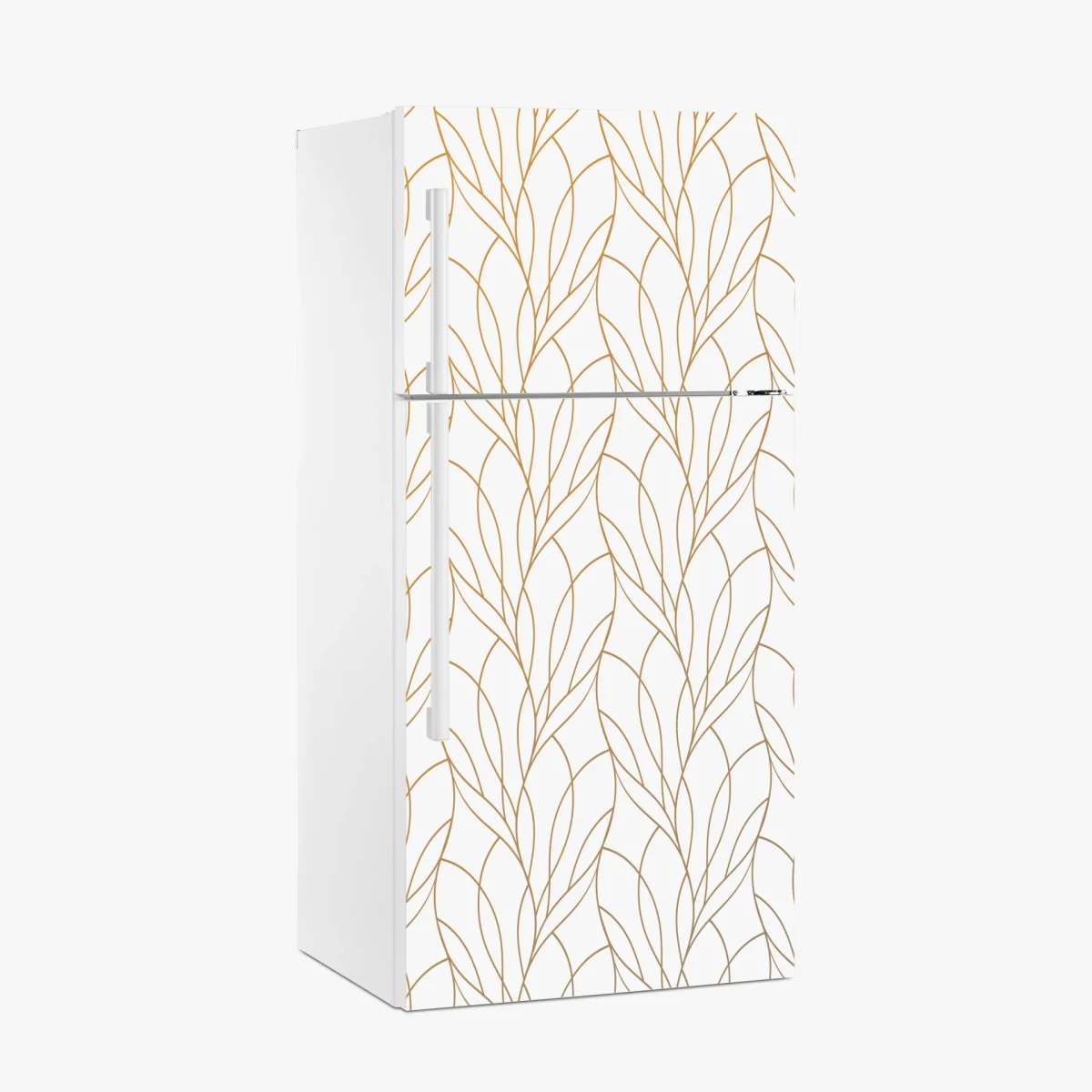 Kühlschrankaufkleber goldenes blattmuster auf weißem hintergrund – Wallnifity® Kühlschrankaufkleber goldenes blattmuster auf weißem hintergrund – Wallnifity®