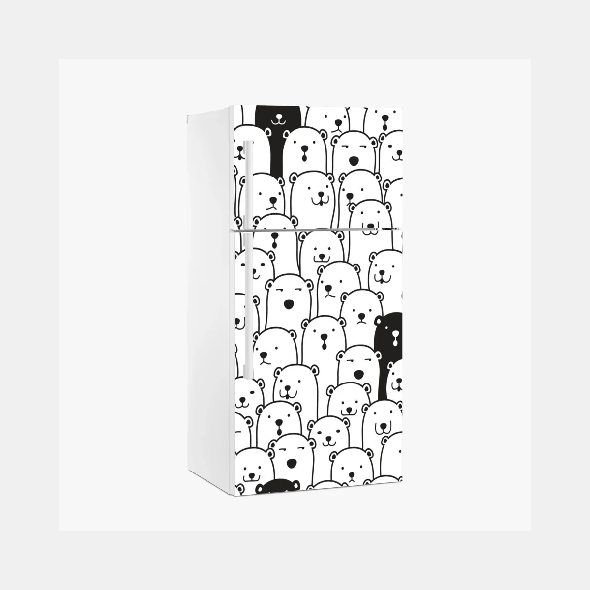 Kühlschrankaufkleber niedliches muster mit bären – Wallnifity® Kühlschrankaufkleber niedliches muster mit bären – Wallnifity®