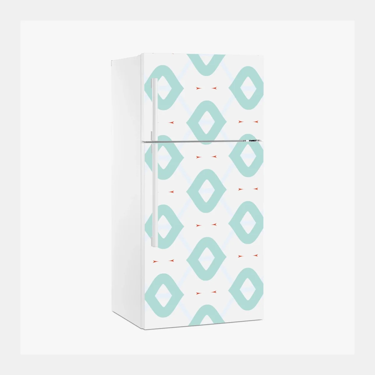 Kühlschrankaufkleber türkis geometrisches rautenmuster – Wallnifity® Kühlschrankaufkleber türkis geometrisches rautenmuster – Wallnifity®