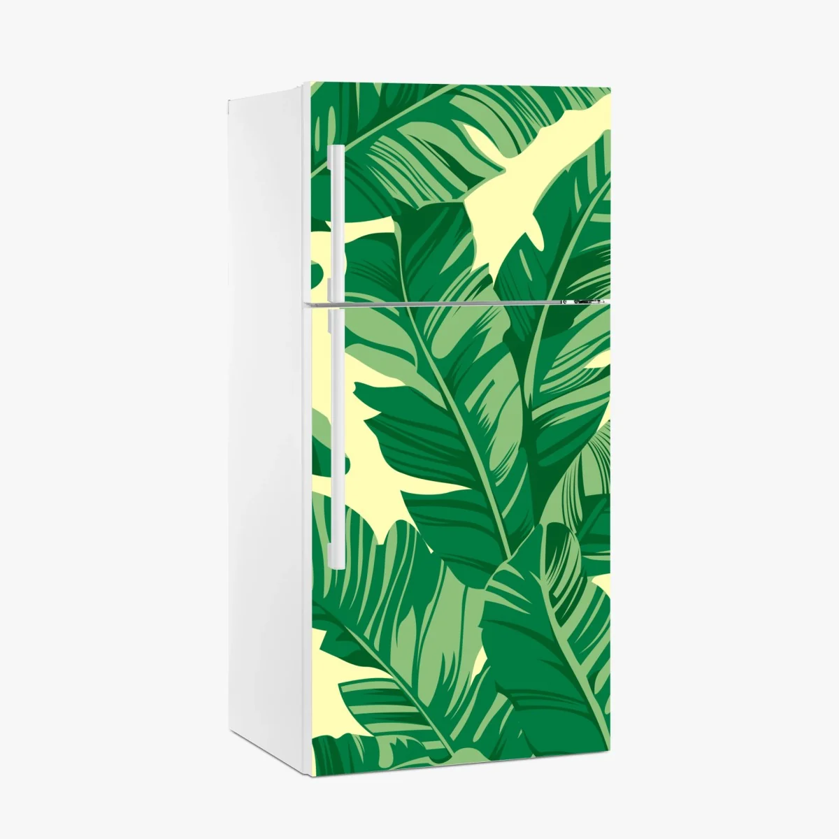Kühlschrankaufkleber tropisches muster mit bananenblättern – Wallnifity®