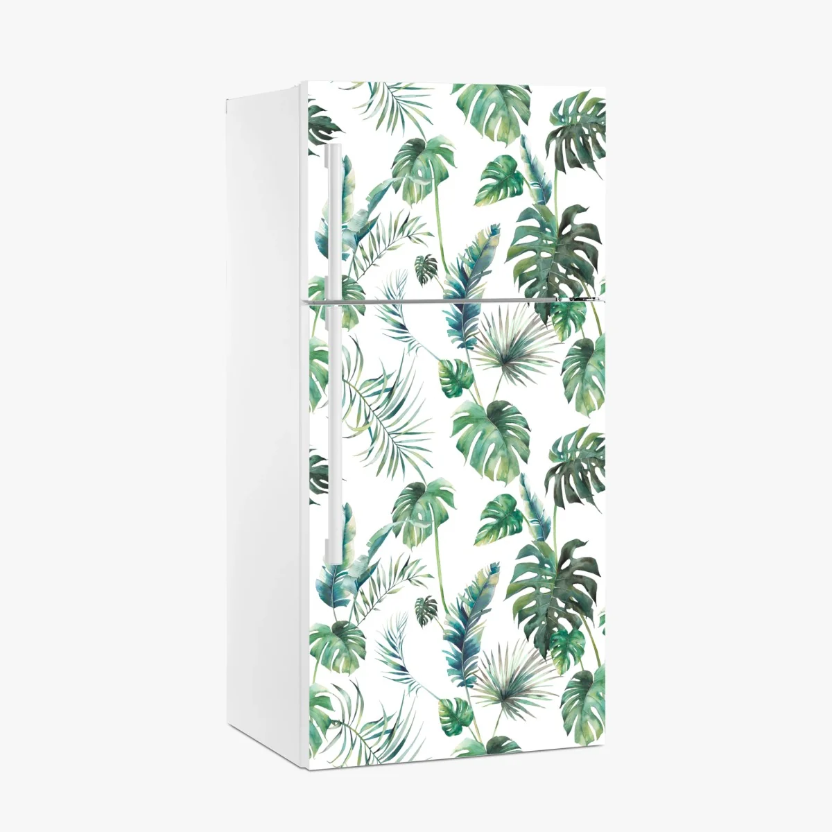 Kühlschrankaufkleber aquarell tropische blätter muster – Wallnifity® Kühlschrankaufkleber aquarell tropische blätter muster – Wallnifity®